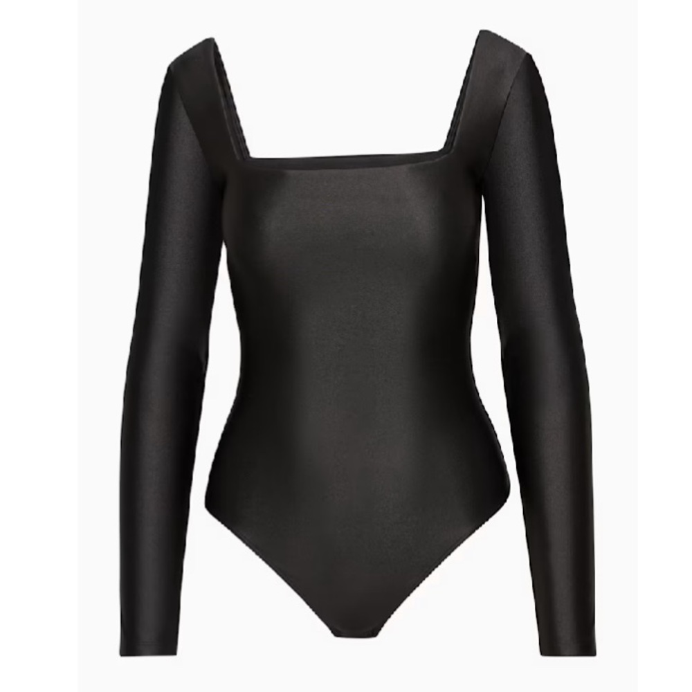 Satinette Squareneck Longsleeve Bodysuit NWT